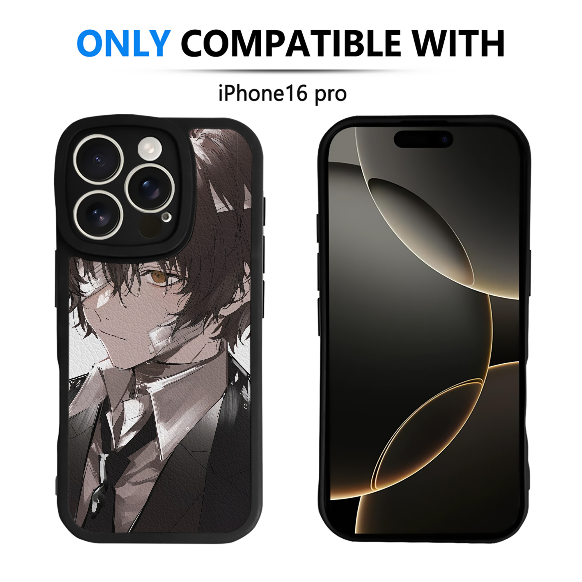 （画像用） 文豪ストレイドッグス Bungo Stray Dogs 【iPhone 16シリーズ対応】シリコンスマホケース（レザー調） 材質：シリコン